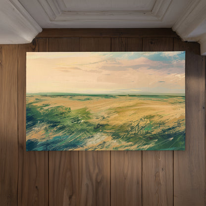 Evening in the Field - White Indoor Outdoor Door Mat | Decor