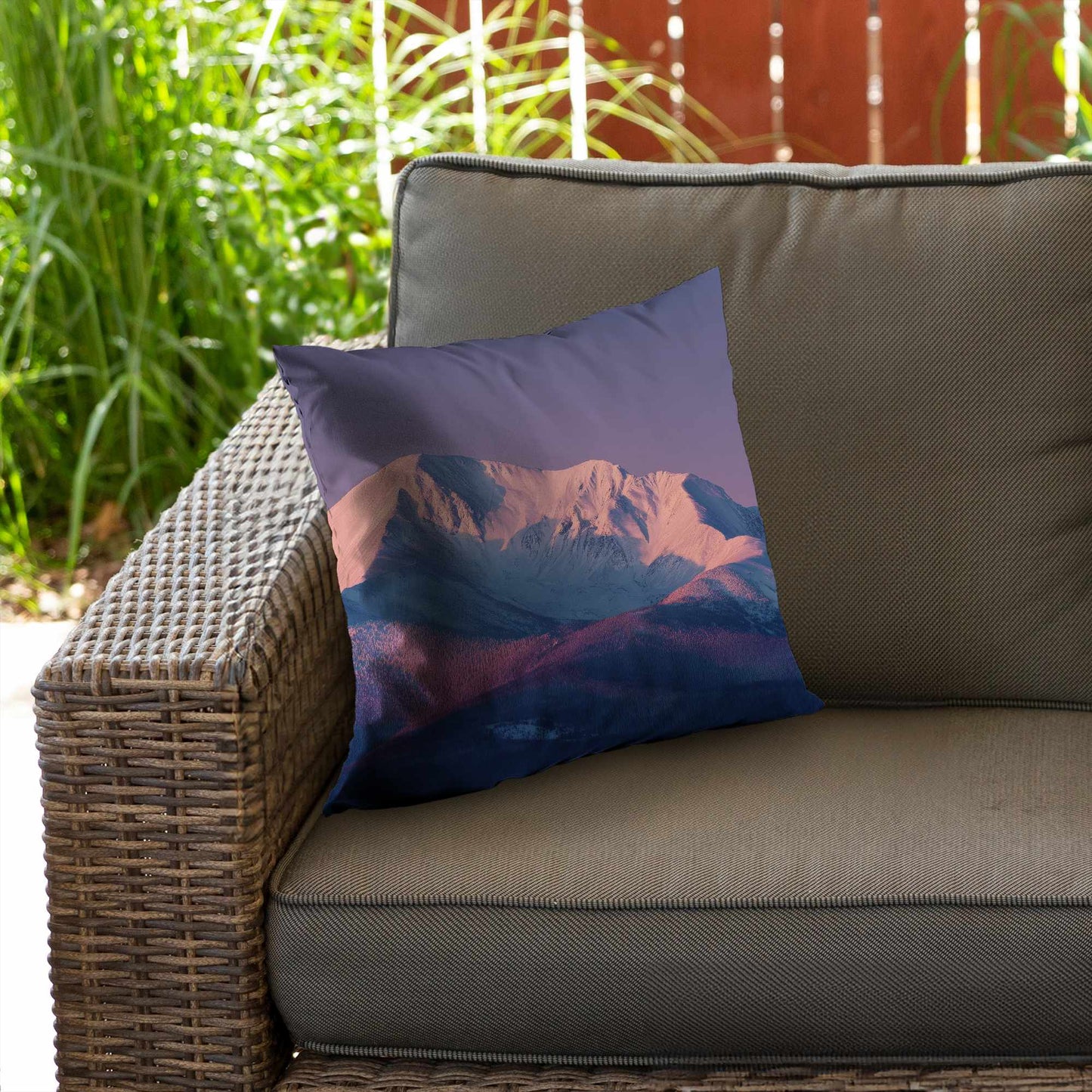 Rising Snow Poly Twill Throw Pillow | Cozy Home Decor Accent