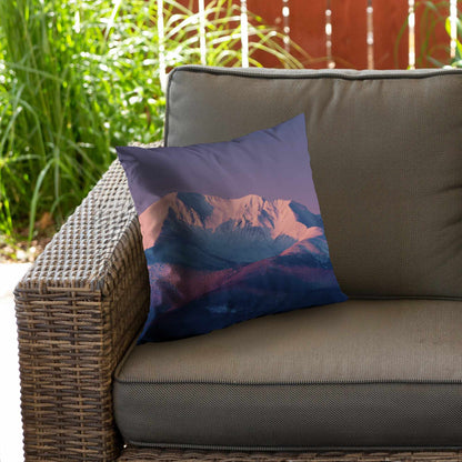Rising Snow Poly Twill Throw Pillow | Cozy Home Decor Accent