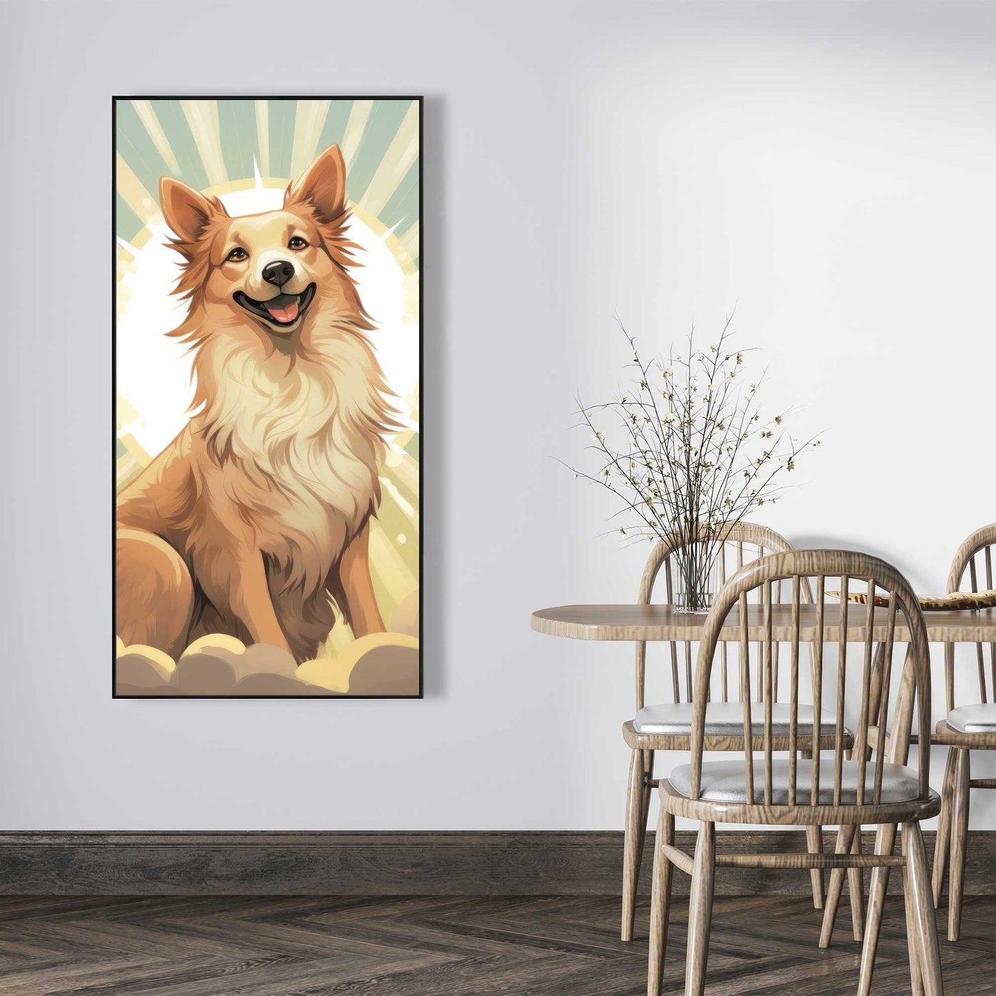 Who's a good boy - White Framed Canvas for Home Decor