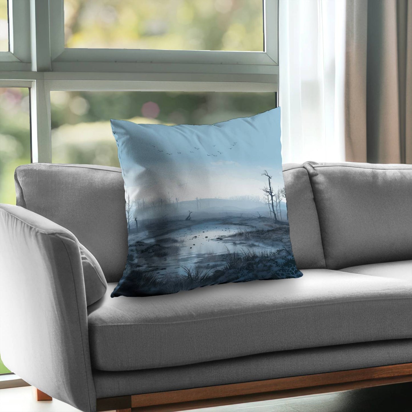 Swampy lands - Throw pillow - Print on demand