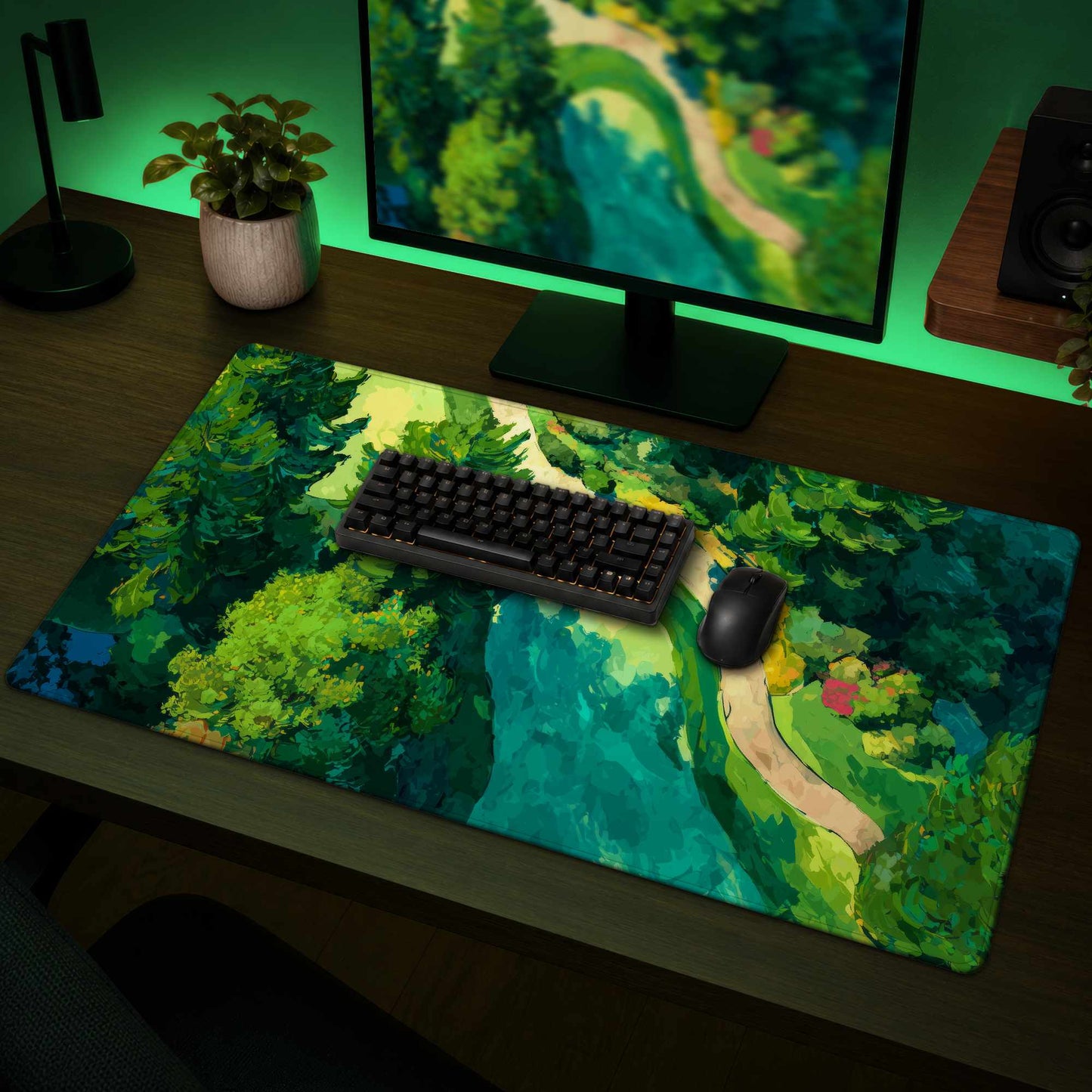 Peaceful course Desk Mat - Stylish Home Decor for Workspaces