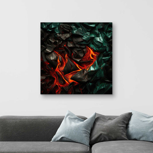 Imminent Rupture - Green Canvas Art for Home Decor