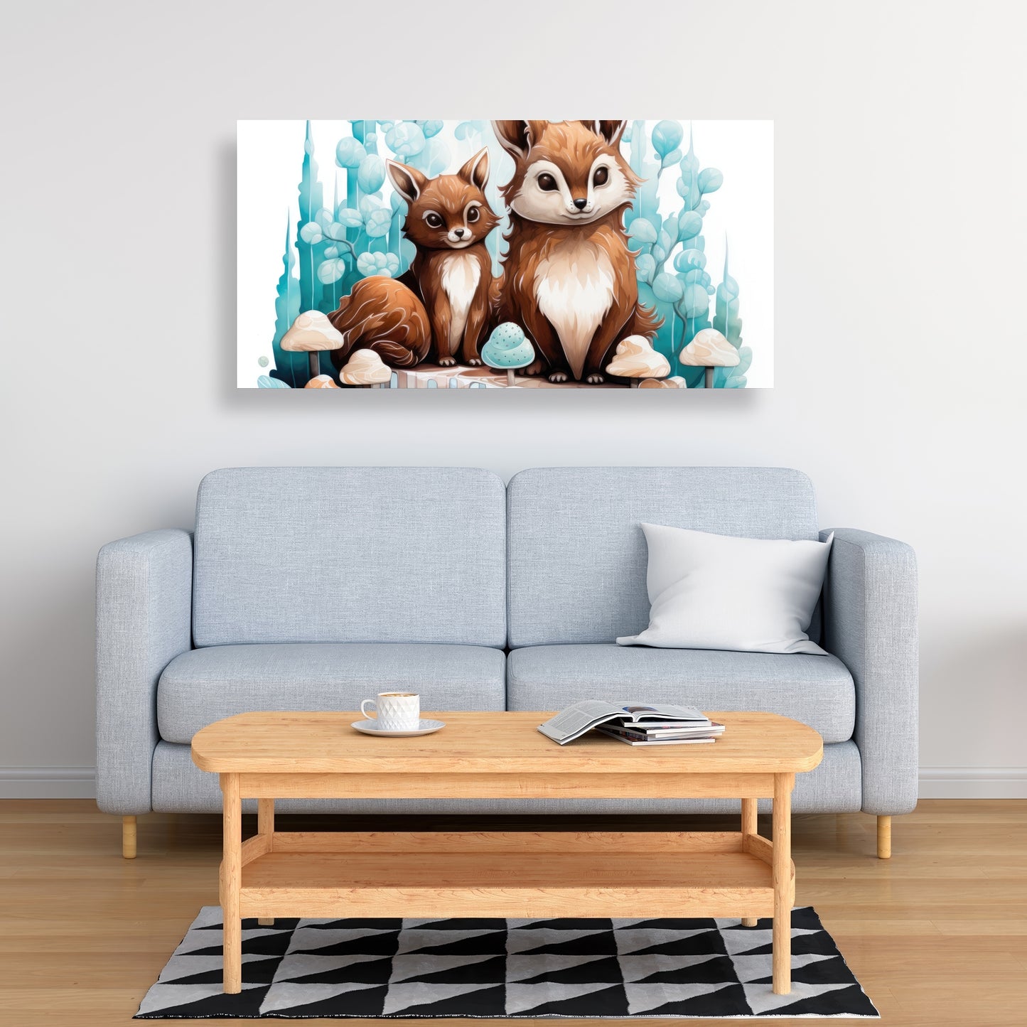 Two pals - White Canvas Home Decor for Stylish Interiors