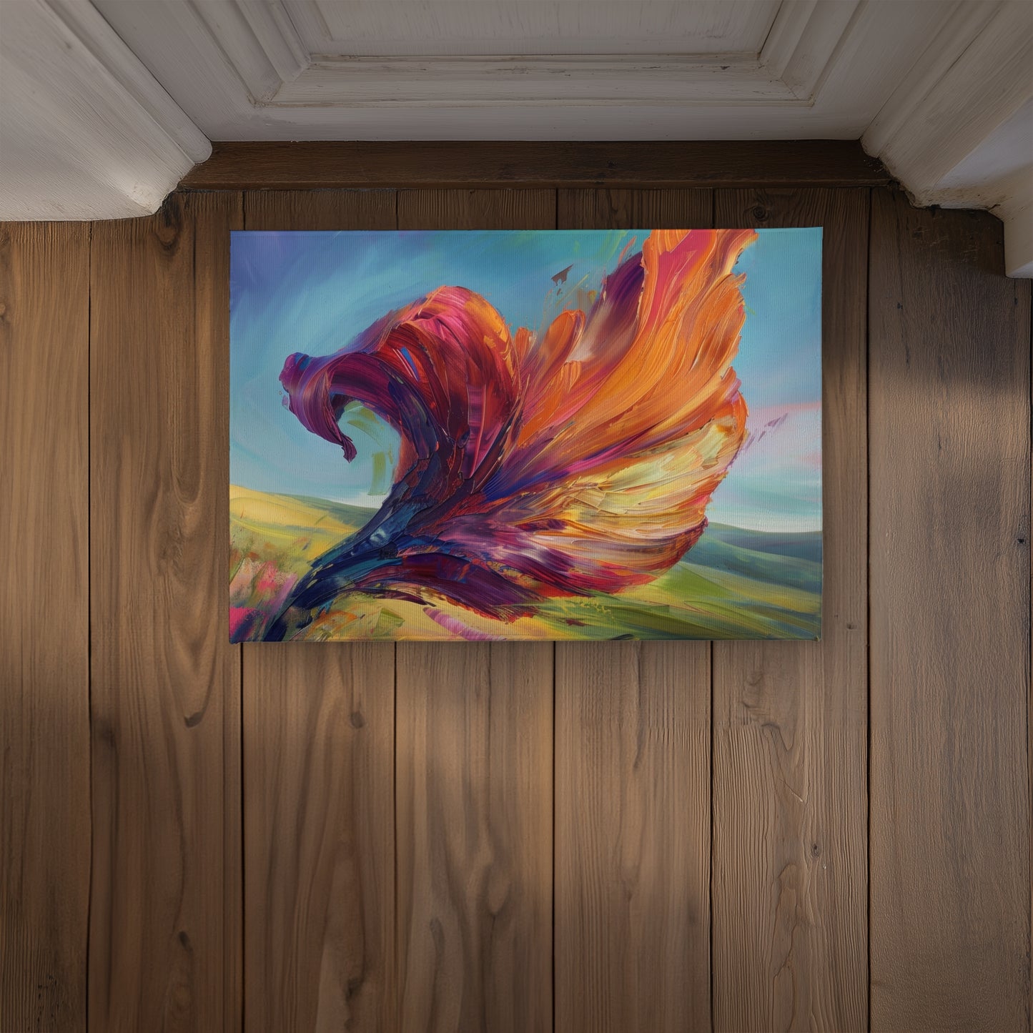 The Leaf - Purple Indoor Outdoor Door Mat for Home Decor