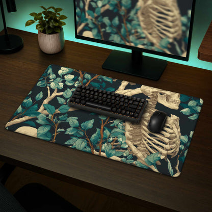 Sticks and Skulls Desk Mat - Stylish Home Decor Accent