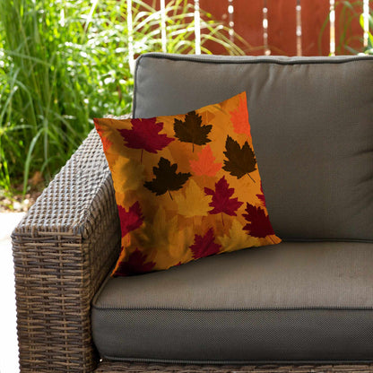 Autumn Glow Leaves Throw Pillow - Cozy Home Decor Accent