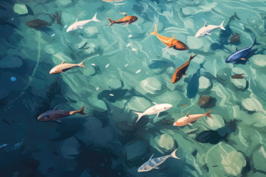 Caustic Fish Orange Outdoor Area Rug | Home Decor Essential