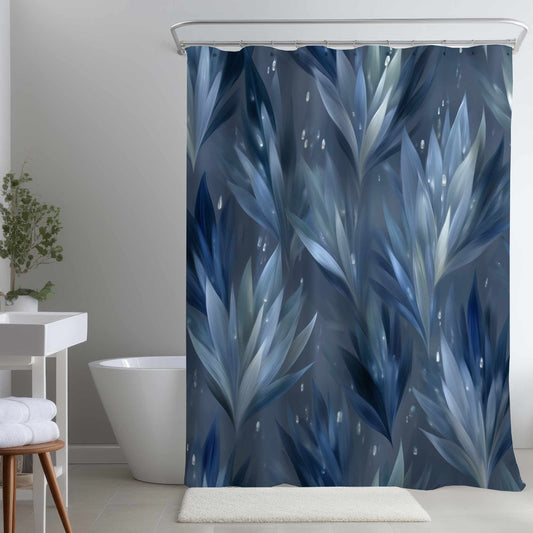 Rideau de douche Feuilles glacées | Accessoire de décoration élégant pour la maison
