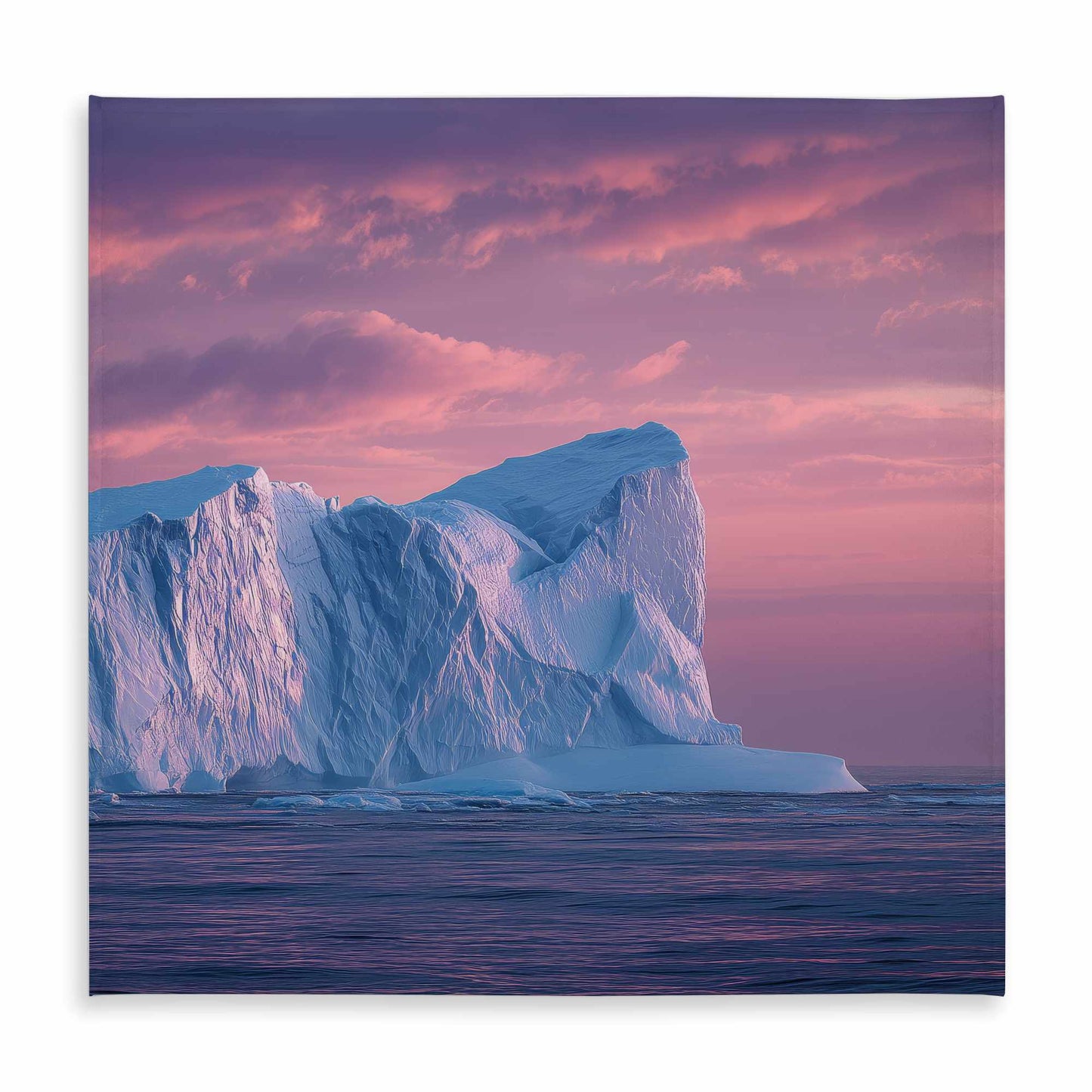 Iceberg at Dusk Tablecloth - Blue Landscape Indoor/Outdoor