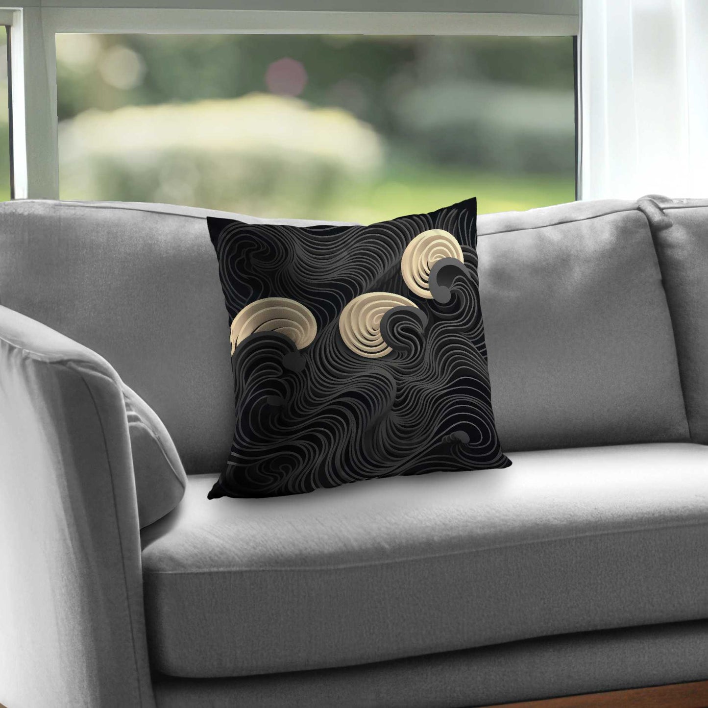 Layers Poly Twill Throw Pillow - Stylish Home Decor Accent