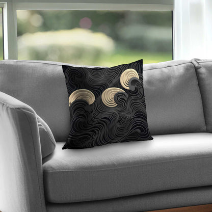 Layers Poly Twill Throw Pillow - Stylish Home Decor Accent