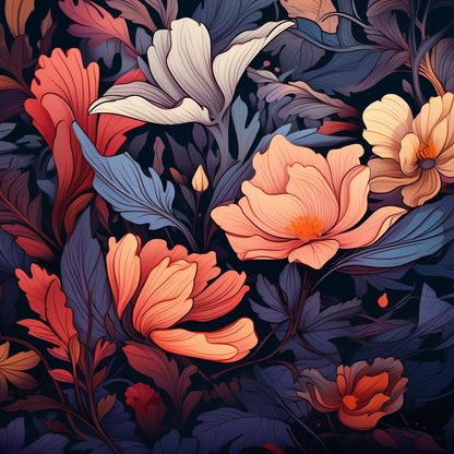Blooming Uninterrupted - Gray Canvas for Home Decor
