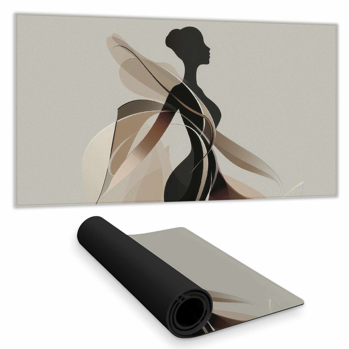 Classy Silhouette Desk Mat - Elegant Home Decor Accessory