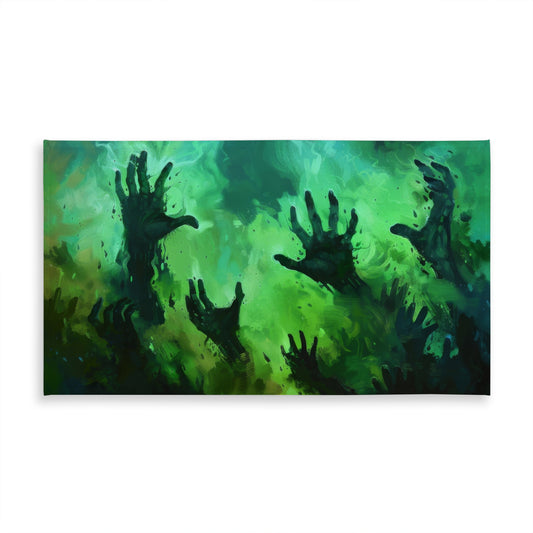 Hands of Despair - Turquoise Indoor/Outdoor Tablecloth |