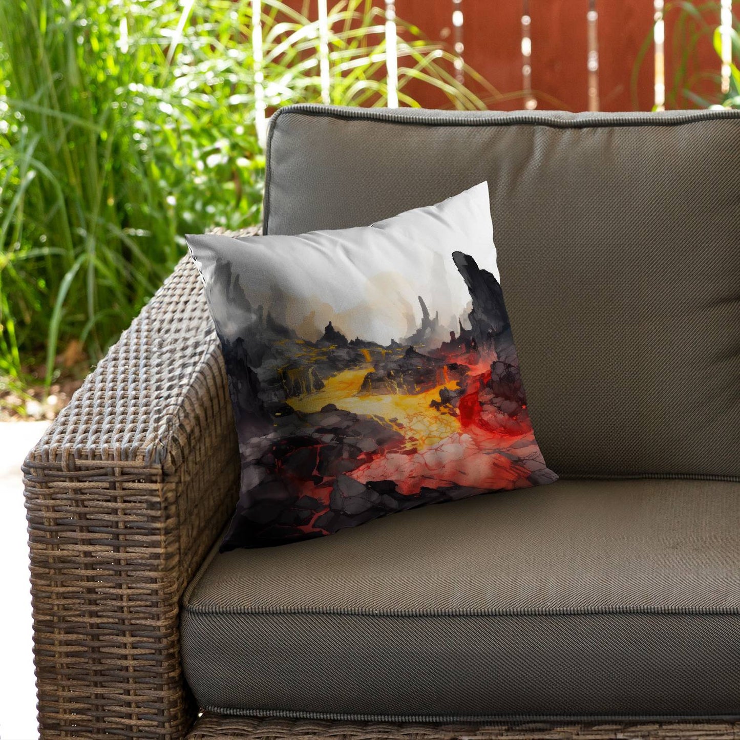 Hot and flowing - Throw pillow - Print on demand