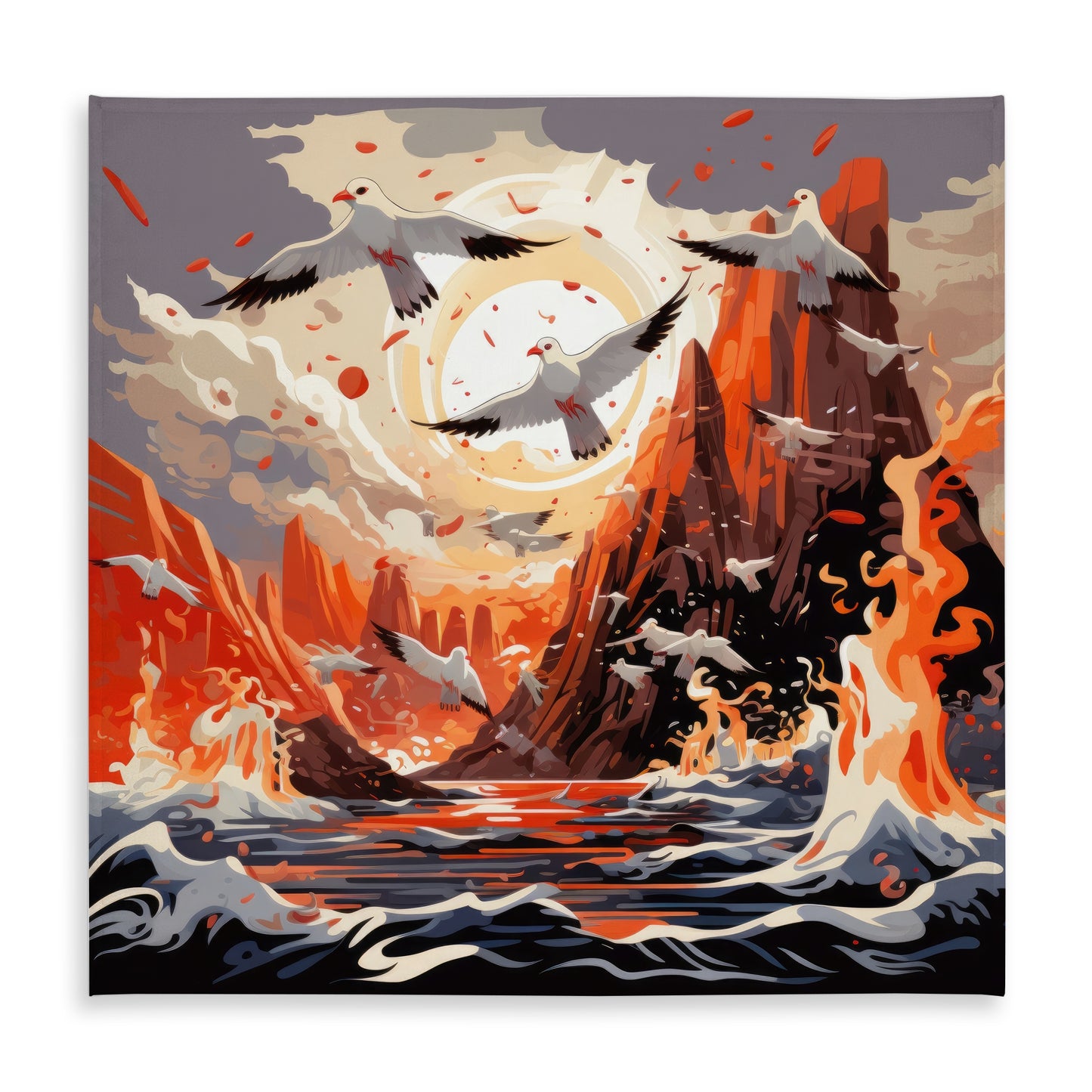 The Escape - Blue Indoor Outdoor Tablecloth for Home Decor