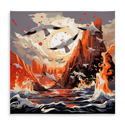 The Escape - Blue Indoor Outdoor Tablecloth for Home Decor