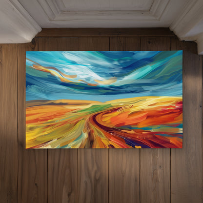 Land flow Red Indoor Outdoor Door Mat | Stylish Home Decor