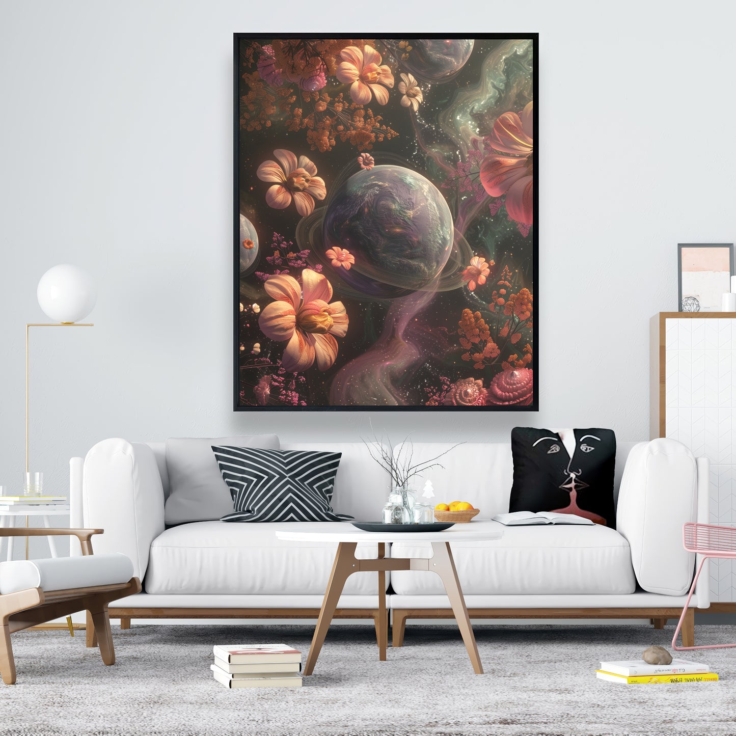 Flower space - 36"x36" Framed canvas