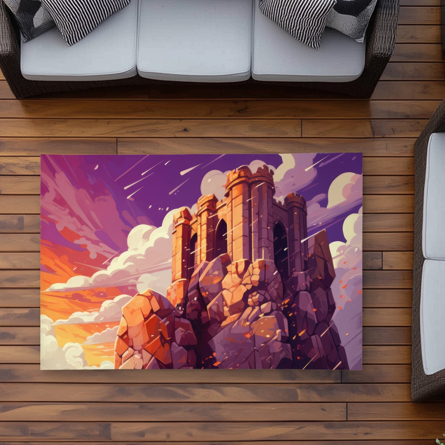 The Last Remains - Purple Outdoor Area Rug for Home Decor