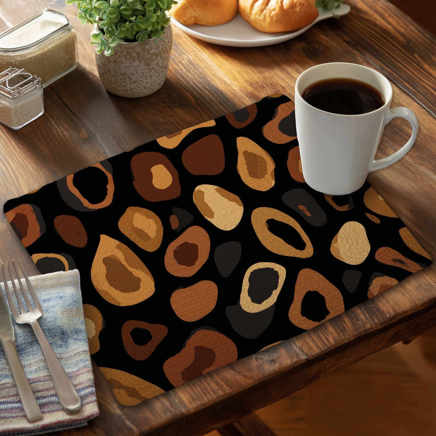 Wild Earth Spots Braided Placemat for Stylish Home Decor