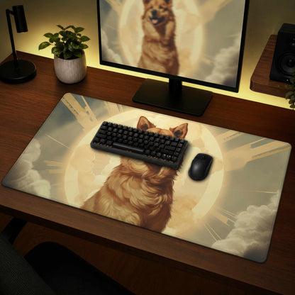 Tapis de bureau "Man's Best Angel" | Accessoire de décoration élégant
