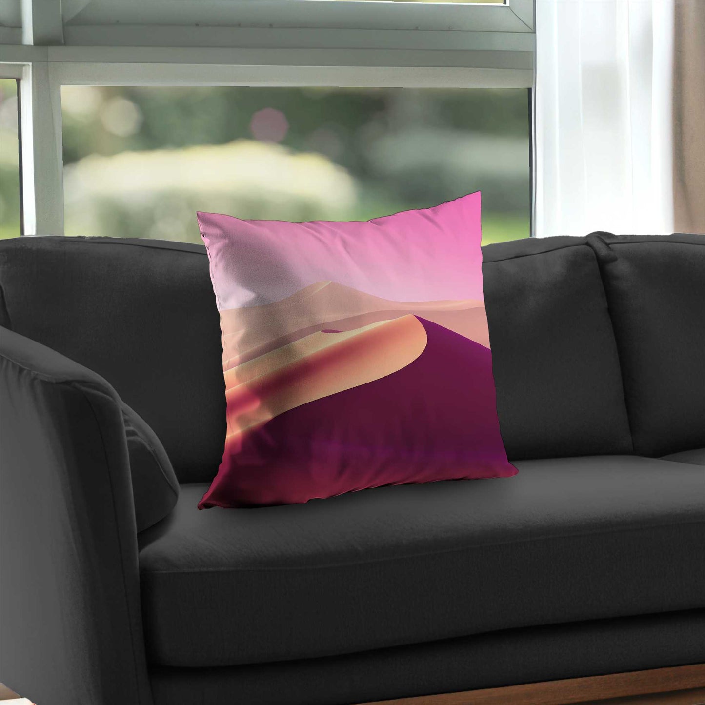 Calm dunes Purple Poly Twill Throw Pillow Insert | Decor