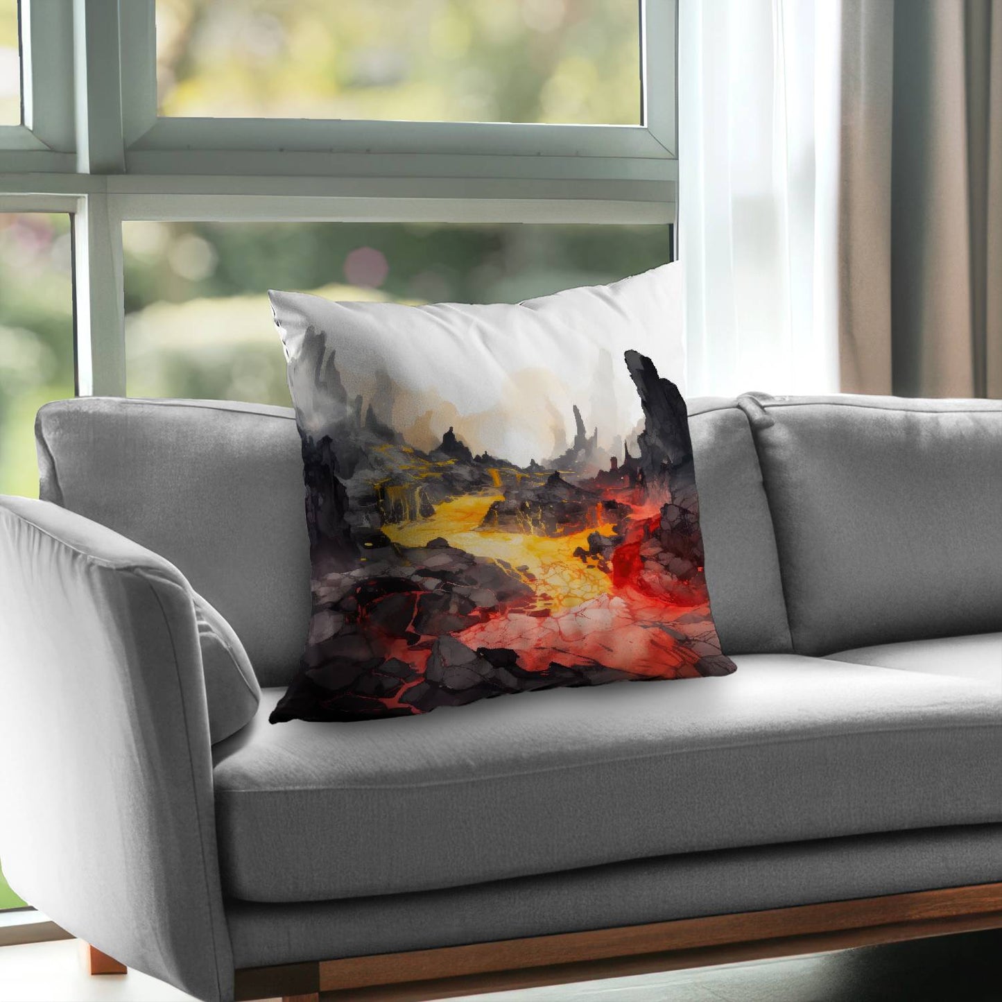 Hot and flowing - Throw pillow - Print on demand