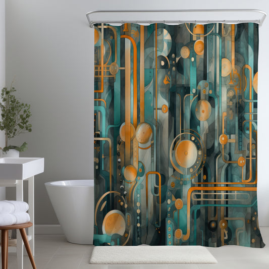 Astrological machinery - Shower Curtain