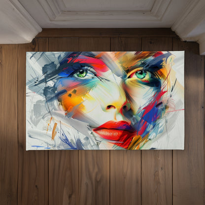 Abstract Look White Indoor Outdoor Door Mat | Home Decor