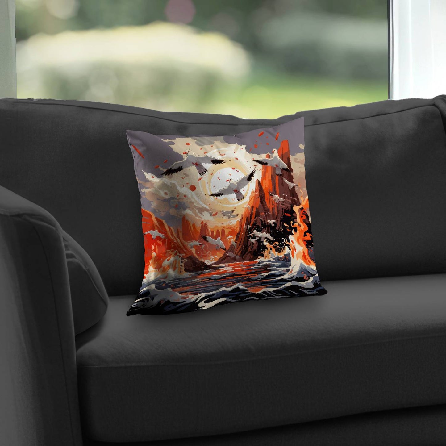 The Escape Poly Twill Throw Pillow | Stylish Home Decor