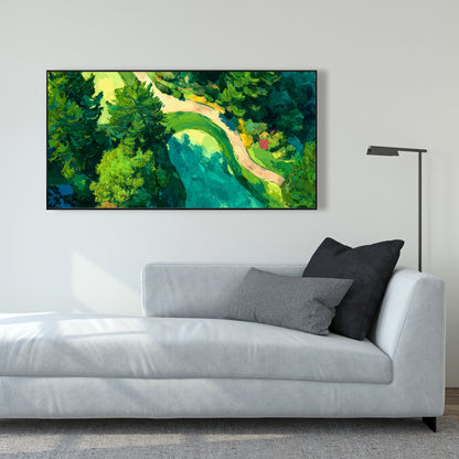 Peaceful course - 24"x24" Framed canvas