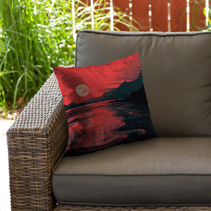 Coussin décoratif en sergé de polyester Bloody Tides | Accessoire de décoration intérieure