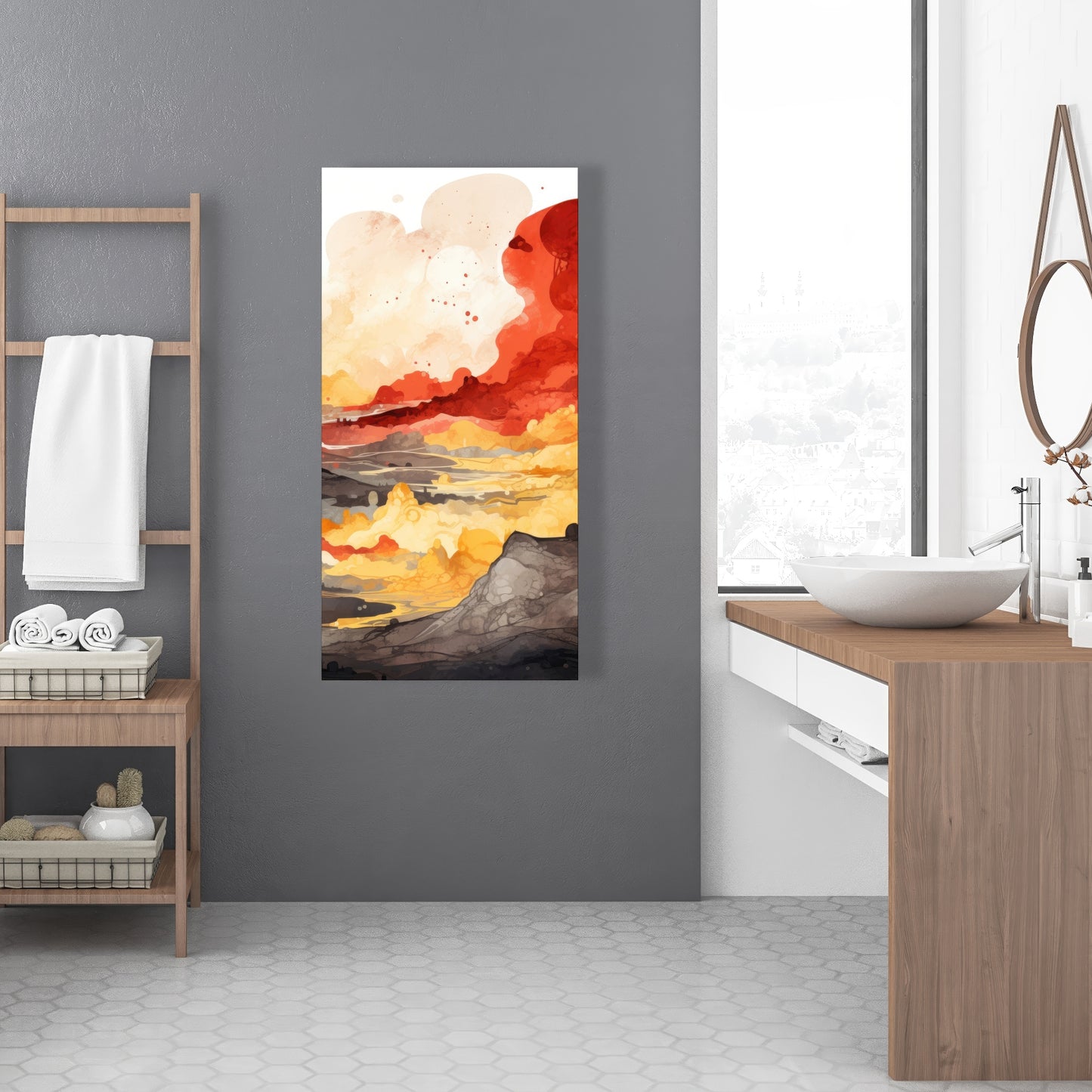 Scolding Land - White Canvas Art for Elegant Home Decor