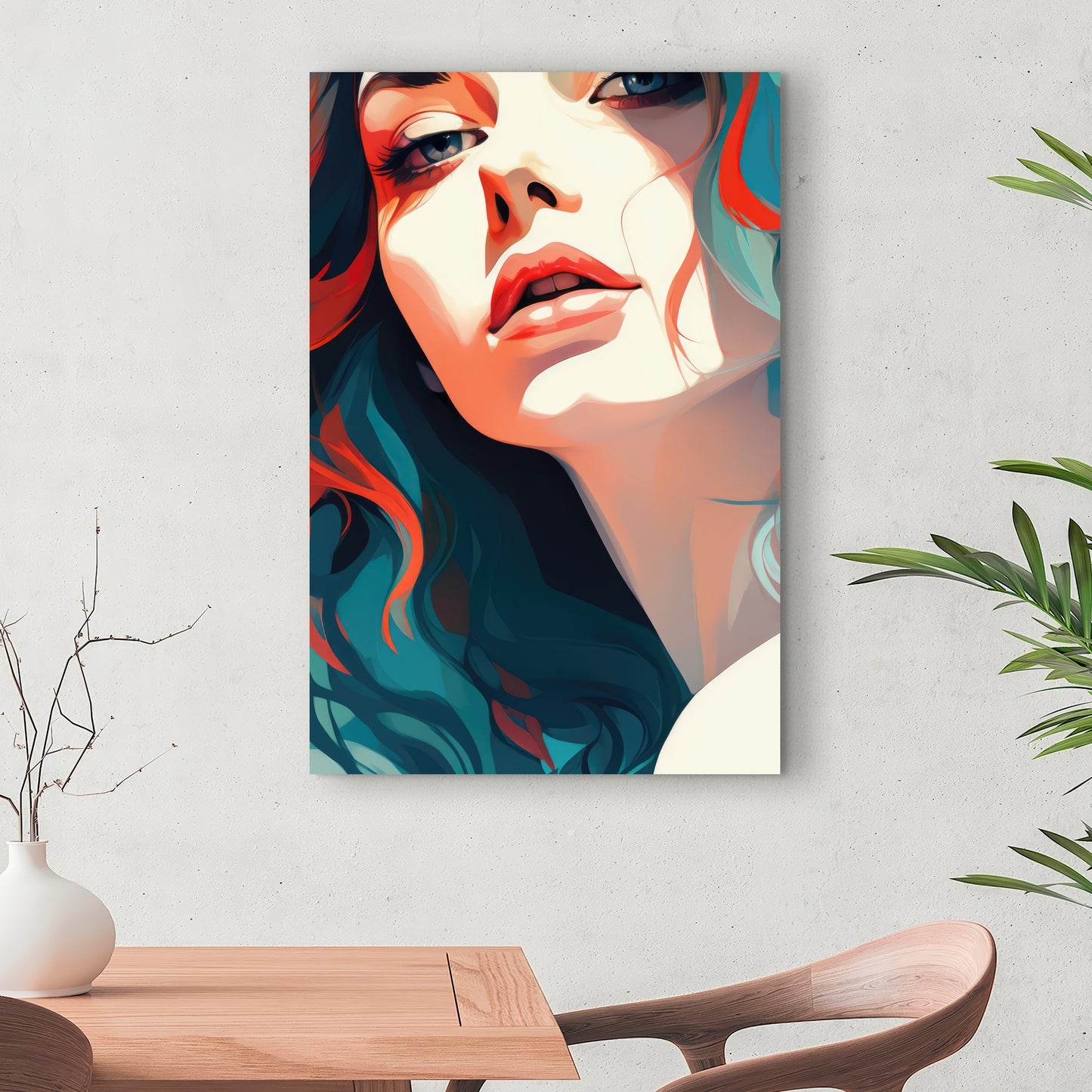 Dangerous Lips - Red Canvas Home Decor Art for Bold Style