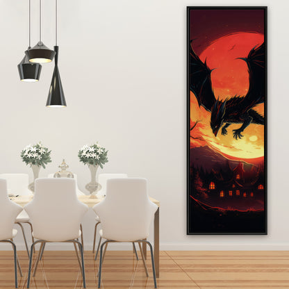 The dragon's wrath - 36"x36" Framed canvas
