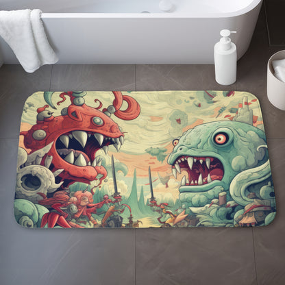 Two titans - 17"x24" Bath mat