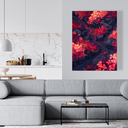 Burning plants - 32"x32" Canvas