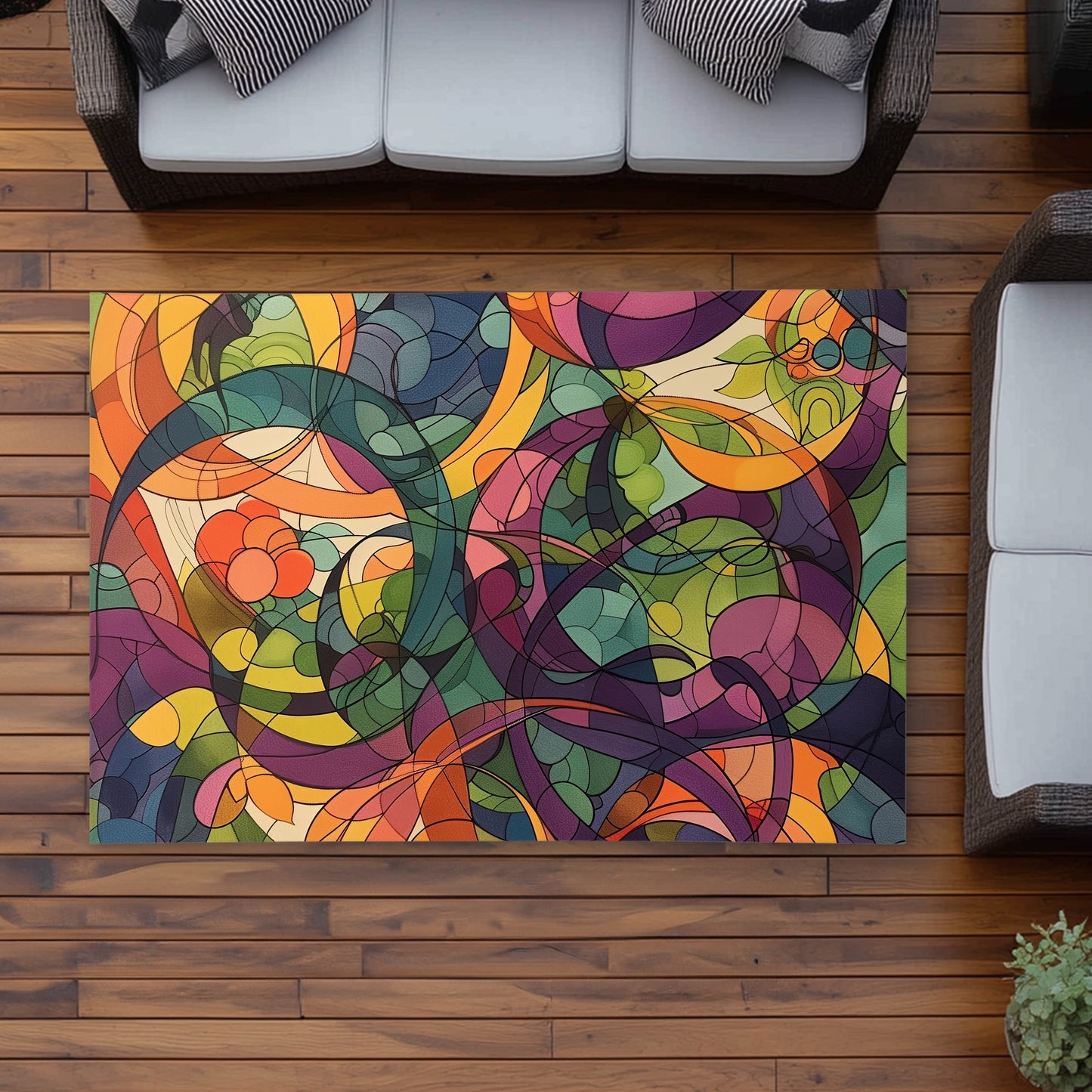 Tapis d'extérieur Converge - Décoration élégante pour terrasses