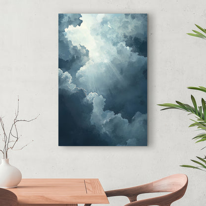 Afterglow - Blue Canvas for Elegant Home Decor | Unique Art