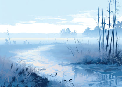 Cold Swamp White Indoor Outdoor Door Mat | Home Decor