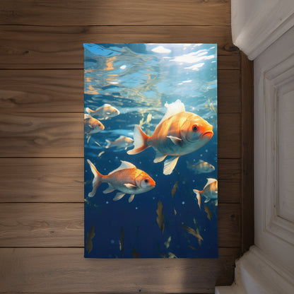 Free flow Orange Indoor Outdoor Door Mat | Decor Essential