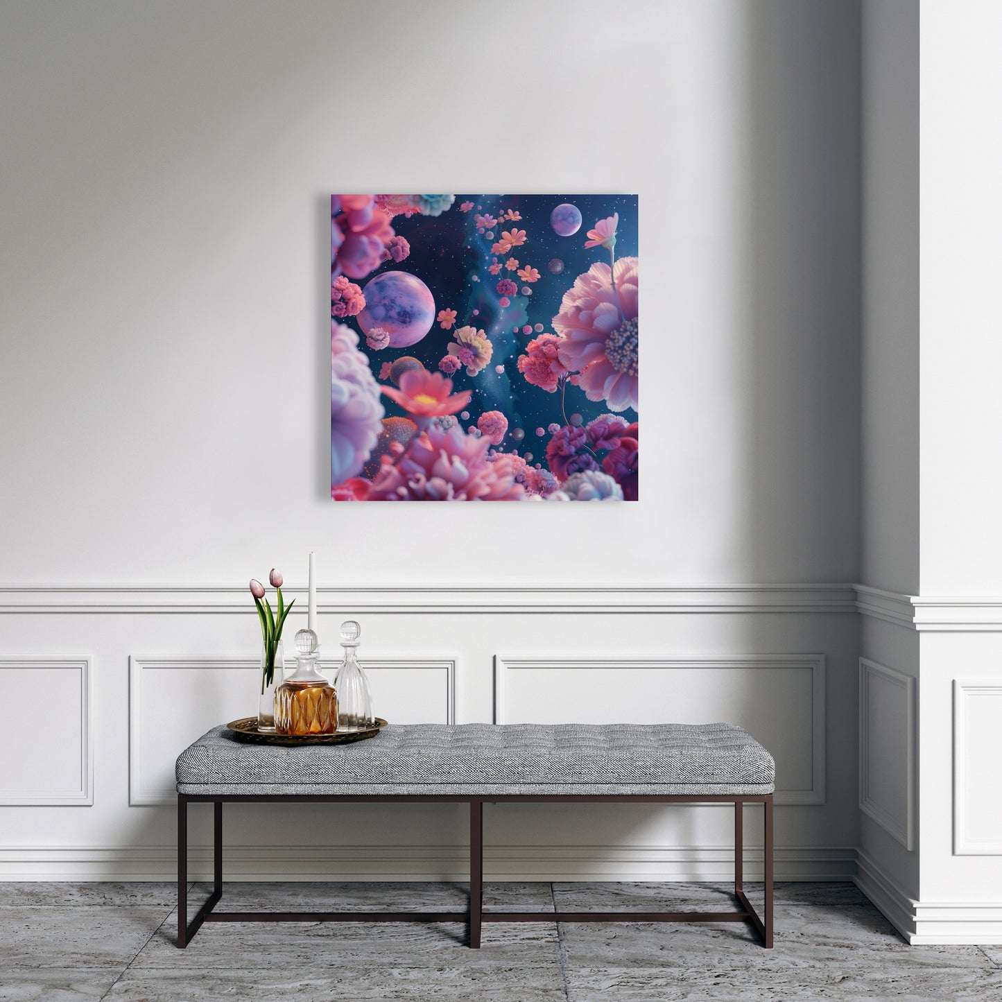 Pink Void - White Canvas for Stylish Home Decor | Art Piece