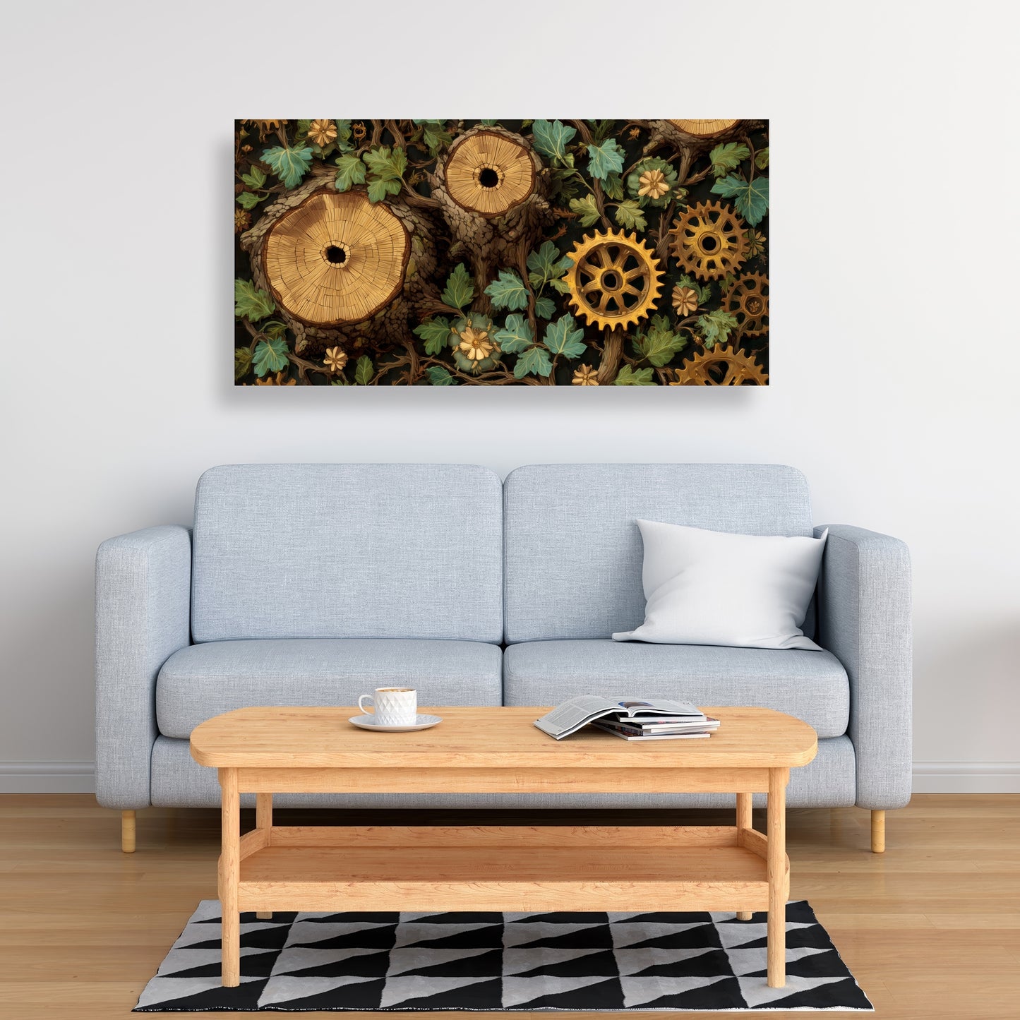 Hiding gears - 24"x24" Canvas