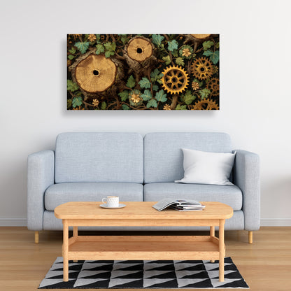 Hiding gears - 24"x24" Canvas
