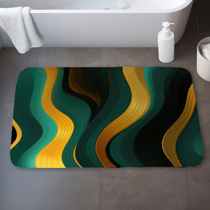 Golden Harmony - Yellow Bath Mat for Home Decor | Cozy Style