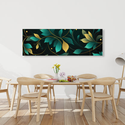 Twirling Twigs - Turquoise Canvas Home Decor Art Piece
