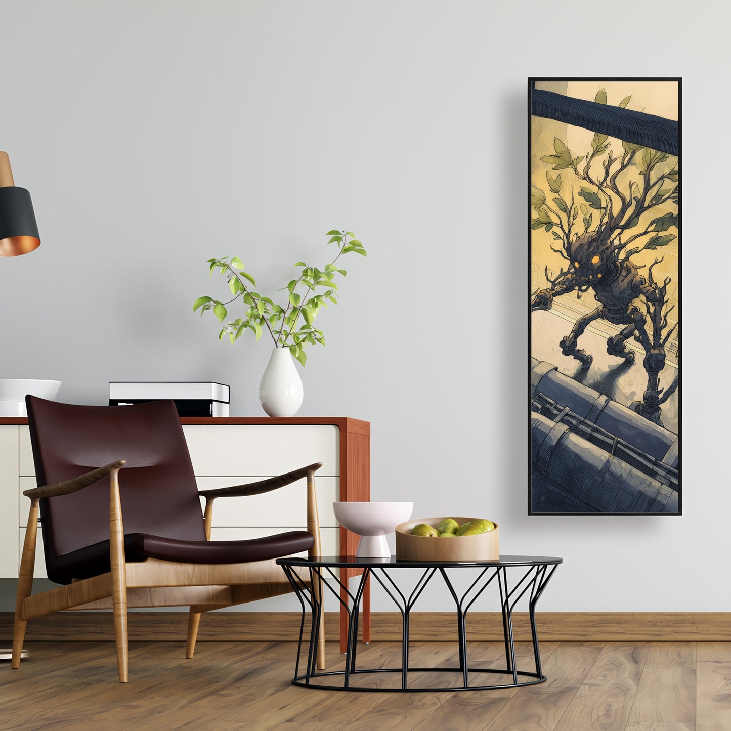 Regaining - Yellow Framed Canvas Art for Home Decor