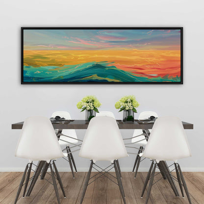 Watercolors Red Framed Canvas - Stylish Home Decor Accent